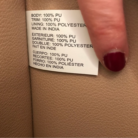 Steve Madden Large Tan Cognac Tote Bag with Medium Inner Bag, NWOT, 17” x 12” - Picture 9 of 15